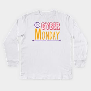 Cyber Monday Kids Long Sleeve T-Shirt